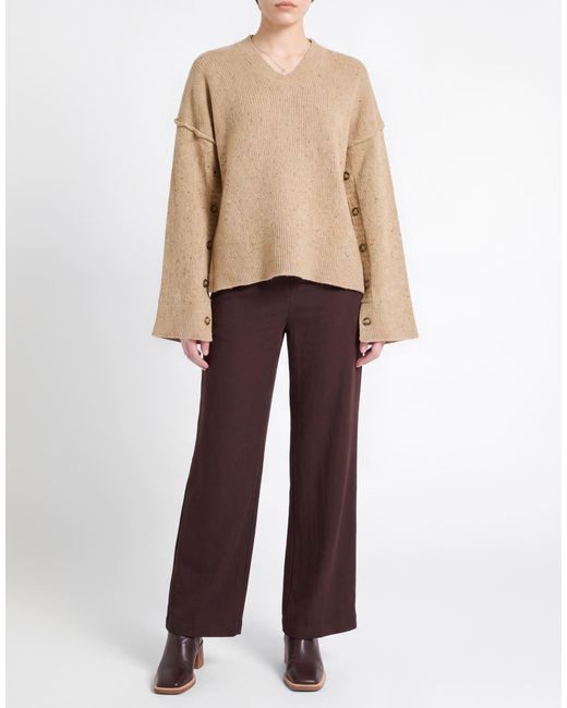 Manila Grace Natural Sand Sweater Wool, Acrylic, Polyester, Polyamide
