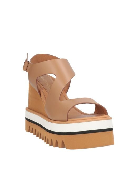 Paloma Barceló Natural Zarine Camel Sandals Leather