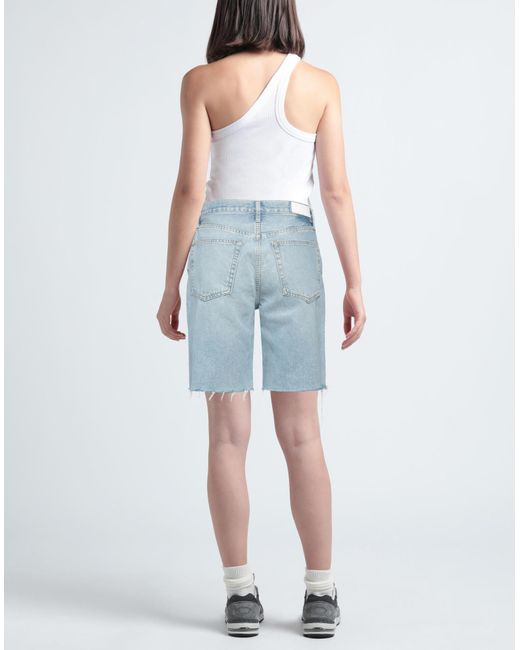Re/done Blue Denim Shorts