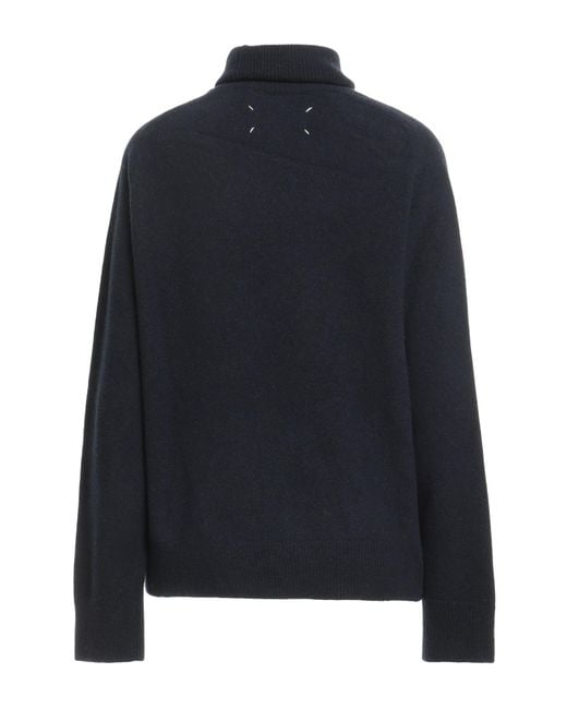 Maison Margiela Blue Turtleneck Wool