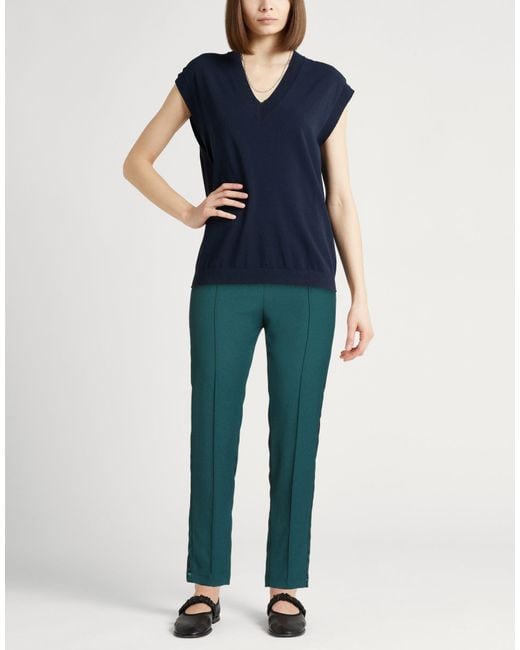 HEBE STUDIO Green Pants Polyester