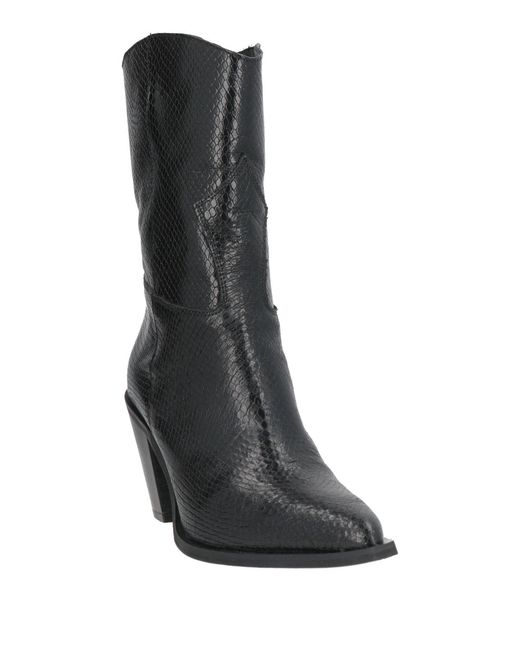 J.A.P. JOSE ANTONIO PEREIRA Black Ankle Boots Leather