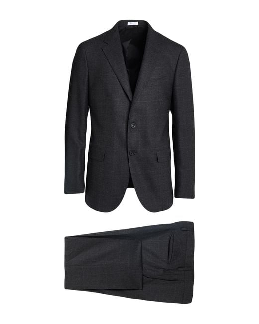 Boglioli Blue Charcoal Suit Virgin Wool for men