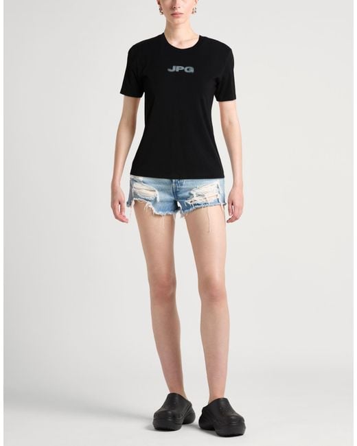 Jean Paul Gaultier Black T-Shirt Cotton, Elastane