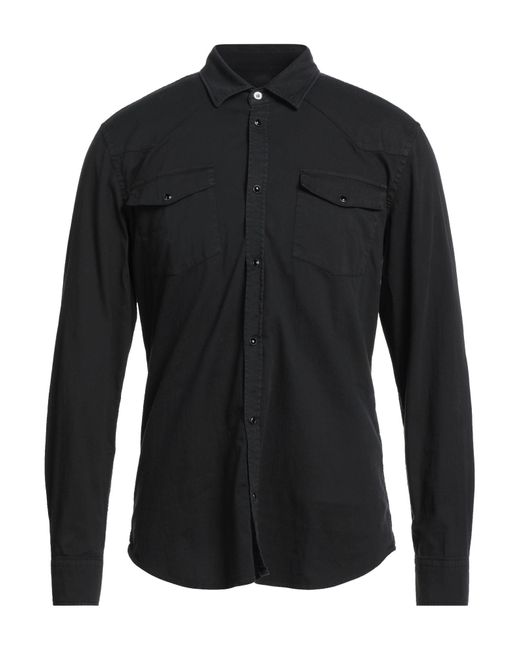 Dondup Black Denim Shirt for men