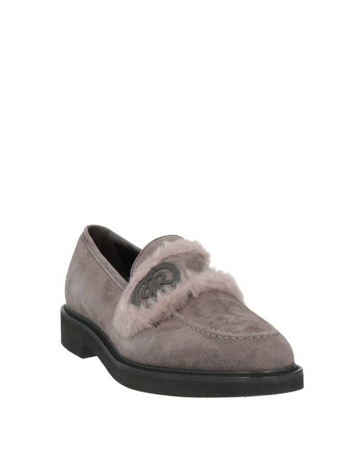 Cerruti 1881 Gray Loafers Sheepskin