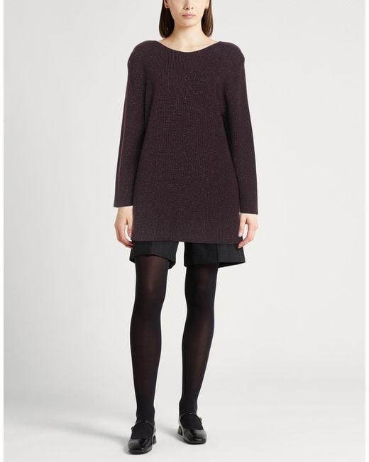 Fabiana Filippi Purple Plum Sweater Virgin Wool, Viscose, Polyester