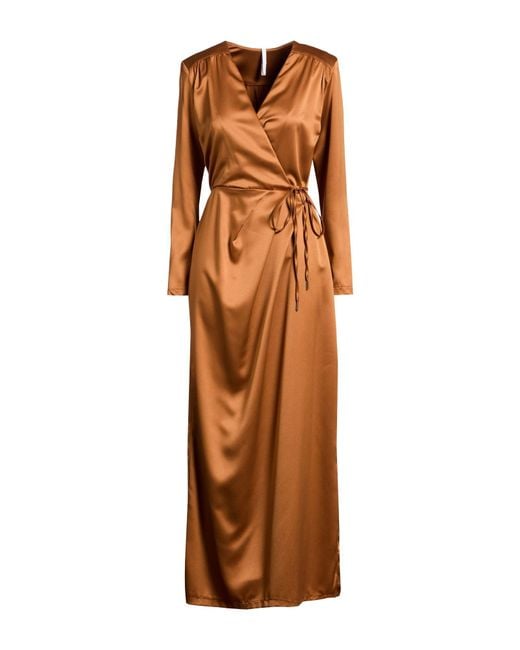 Imperial Brown Maxi Dress Polyester