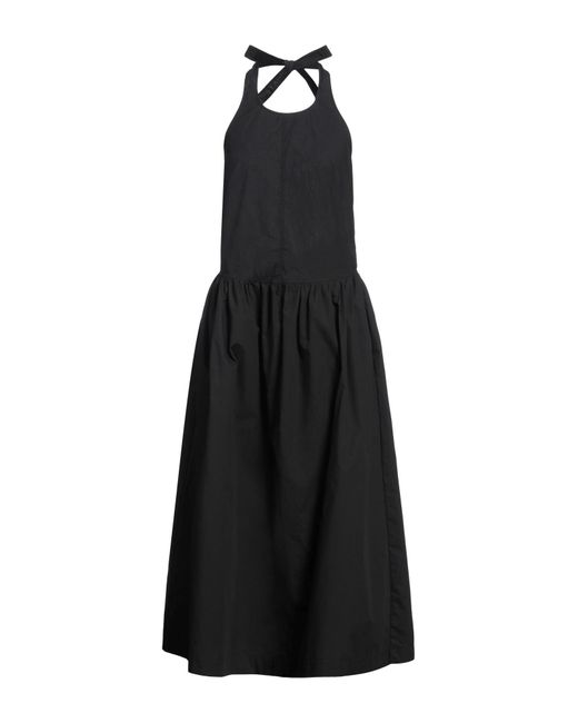 8pm Black Midi Dress Cotton