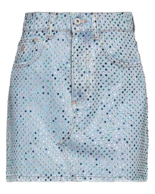 The Attico Blue Denim Skirt
