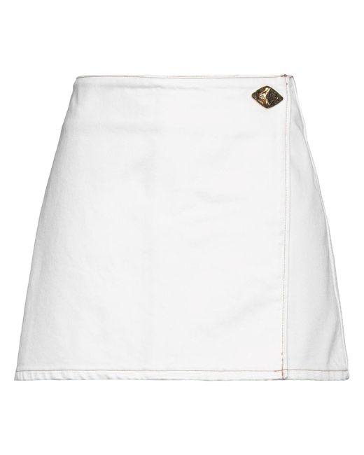 Ganni White Denim Skirt