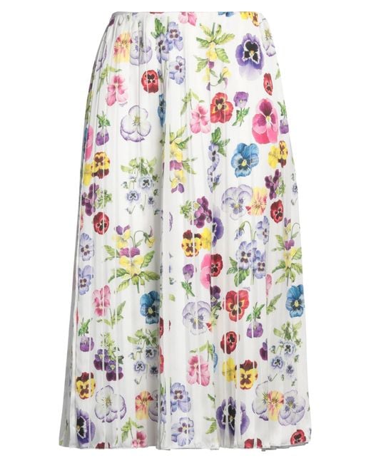 Vivetta White Midi Skirt Polyester