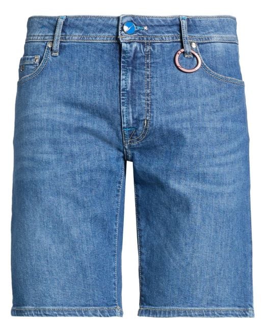Tramarossa Blue Denim Shorts Cotton, Elastane for men