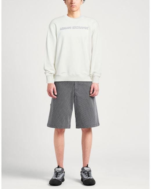 ARMANI EXCHANGE White Sweatshirt Cotton for men