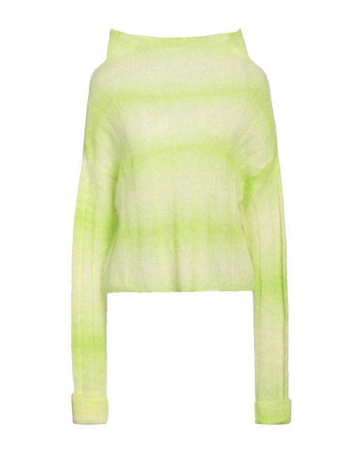 Daniele Fiesoli Yellow Turtleneck Mohair Wool, Alpaca Wool, Polyamide
