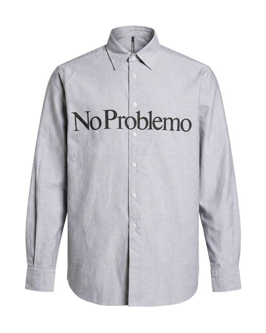 No Problemo Gray Charcoal Shirt Cotton for men