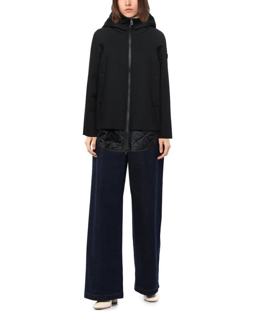 Peuterey Black Coat Polyamide, Elastane