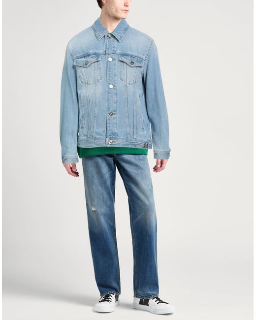 Chaqueta Vaquera Versace de hombre de color Blue