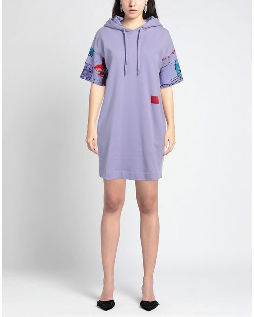 Armani Exchange Purple Mini-Kleid