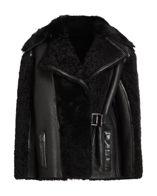 Patrizia Pepe Black Shearling & Teddy