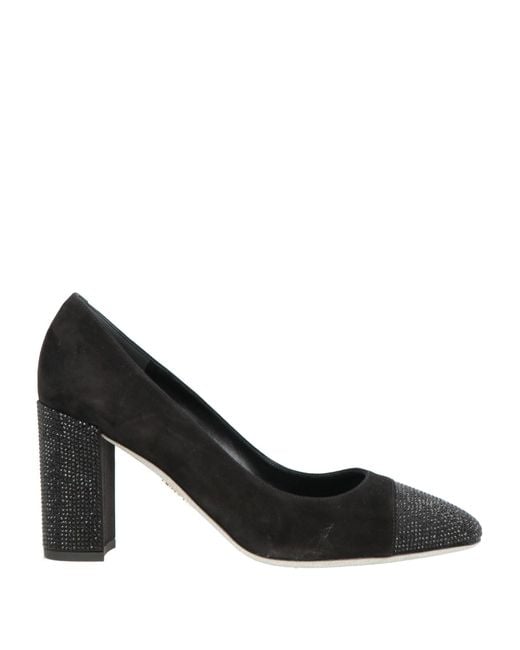 Rene Caovilla Black Pumps Leather