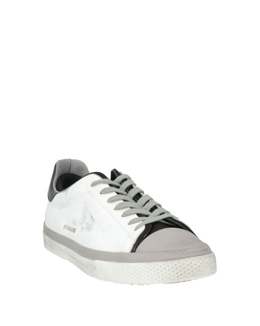 HIDNANDER Gray Sneakers Leather, Textile Fibers for men