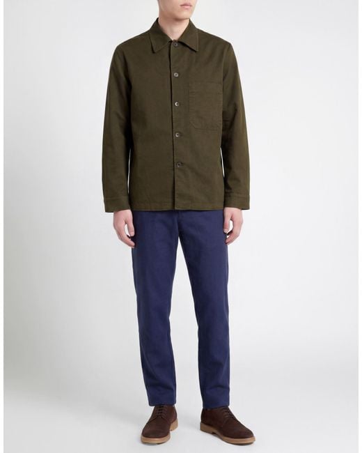 Barena Green Jacket Cotton, Elastane for men