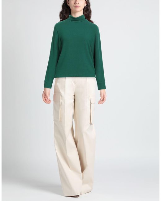 DONNI. Green Emerald Turtleneck Rayon, Polyester, Elastane