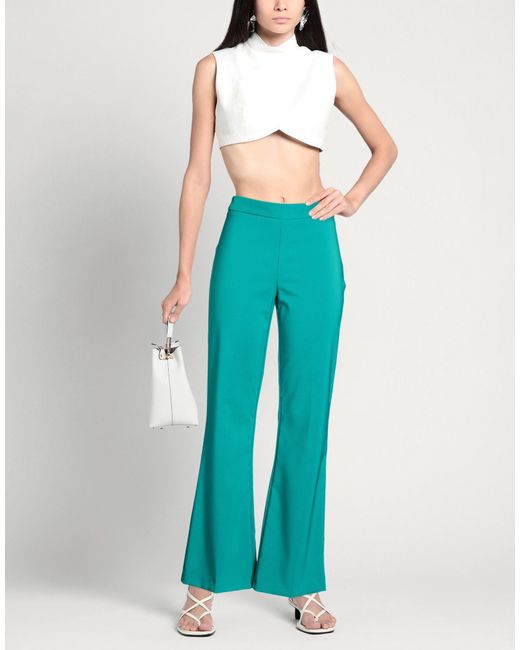 Rinascimento Blue Pants Polyester, Elastane