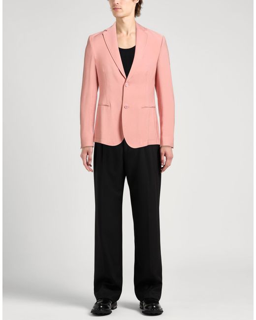 Daniele Alessandrini Pink Blazer Viscose, Polyester for men