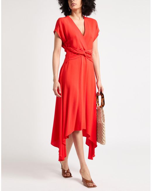 Pinko Red Midi-Kleid