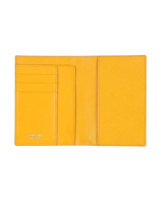 Doucal's Yellow Document Holder Calfskin for men