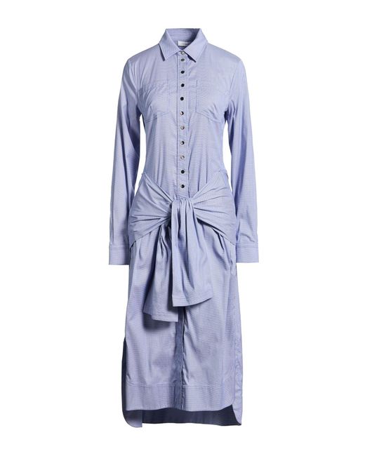 Rabanne Blue Midi Dress Cotton, Polyamide, Elastane