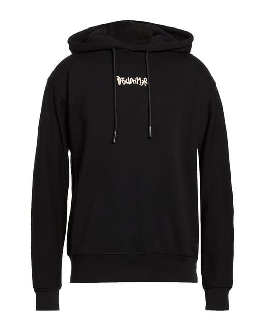 DISCLAIMER Black Sweatshirt Cotton for men