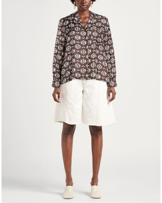 Weekend by Maxmara Brown Shirt Silk