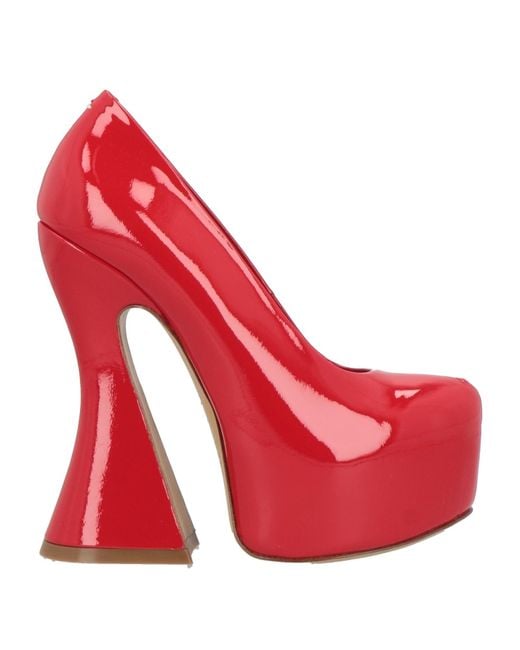 Maison Margiela Red Pumps Leather