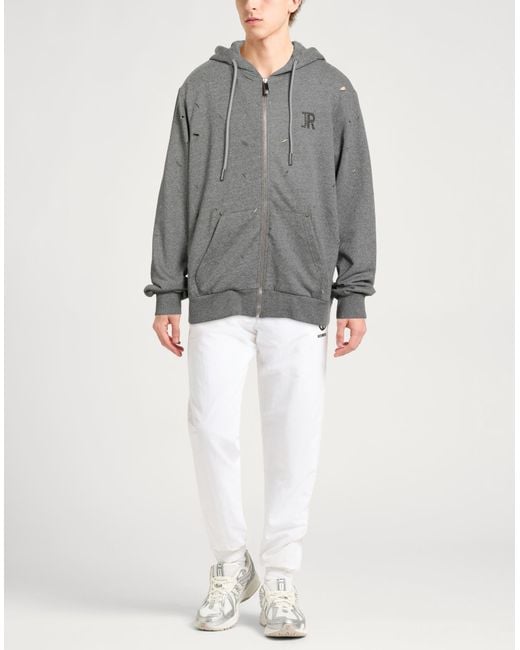 John Richmond Gray Sweatshirt Cotton, Polyester for men