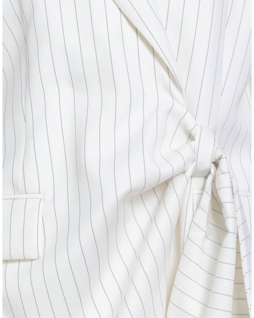 MSGM White Blazer Virgin Wool, Polyester