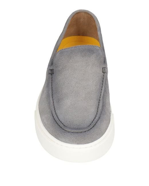 Doucal's Gray Loafers Leather for men