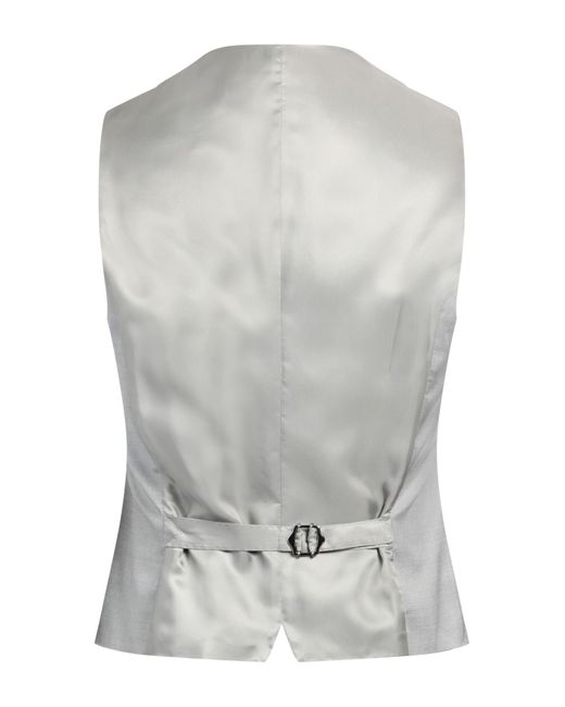 Lardini Gray Light Tailored Vest Silk, Wool for men