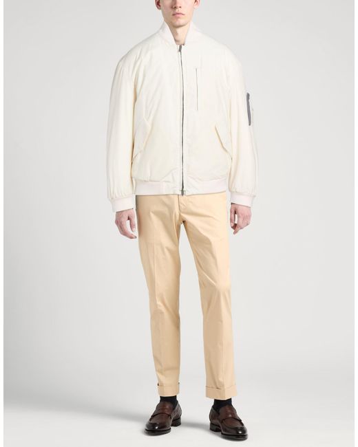 Hevò Natural Ivory Jacket Polyester, Cotton for men
