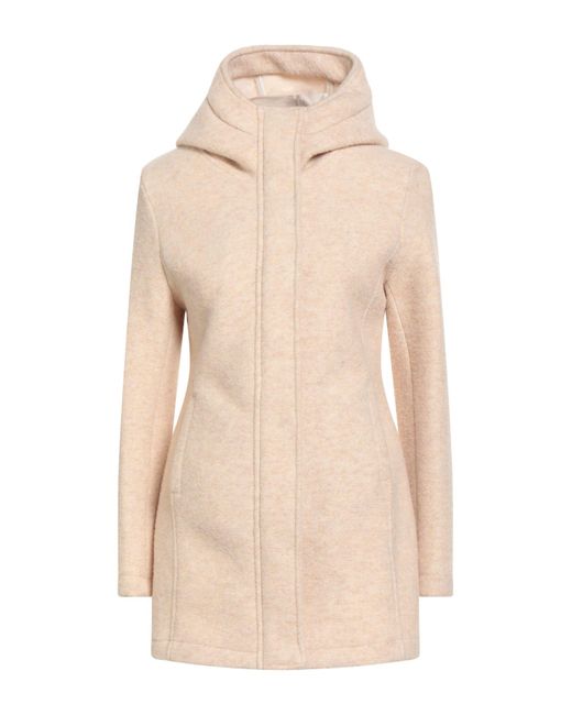 Bomboogie Natural Coat Polyester, Viscose, Wool, Polyurethane