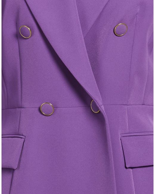 Camilla Purple Blazer Polyester, Elastane