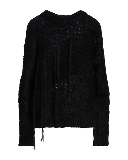Isabel Benenato Black Sweater Mohair Wool, Polyamide, Wool