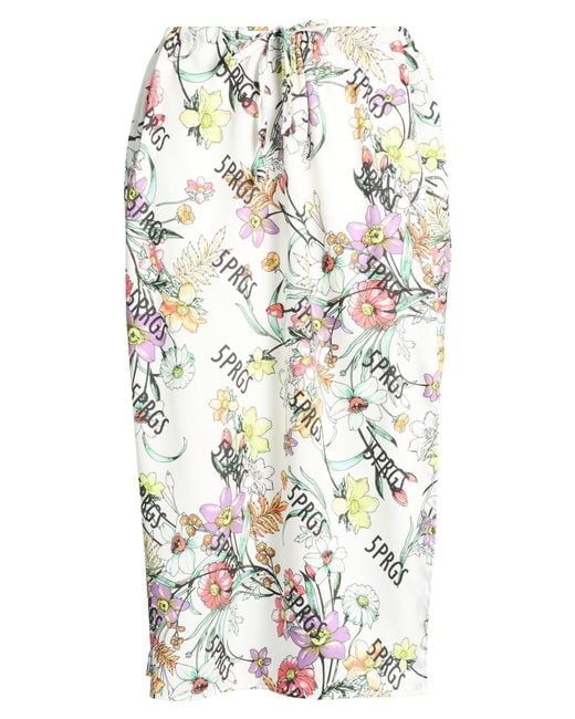 5 PROGRESS White Midi Skirt Polyester