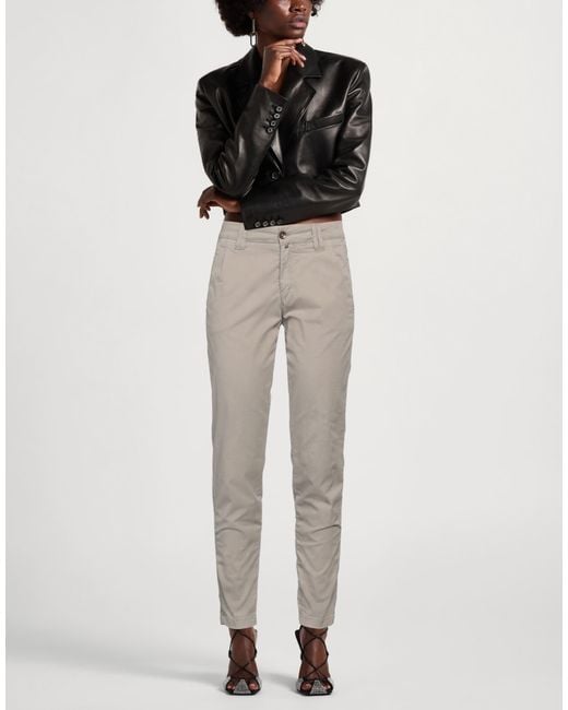 Drykorn Gray Pants Cotton, Elastane