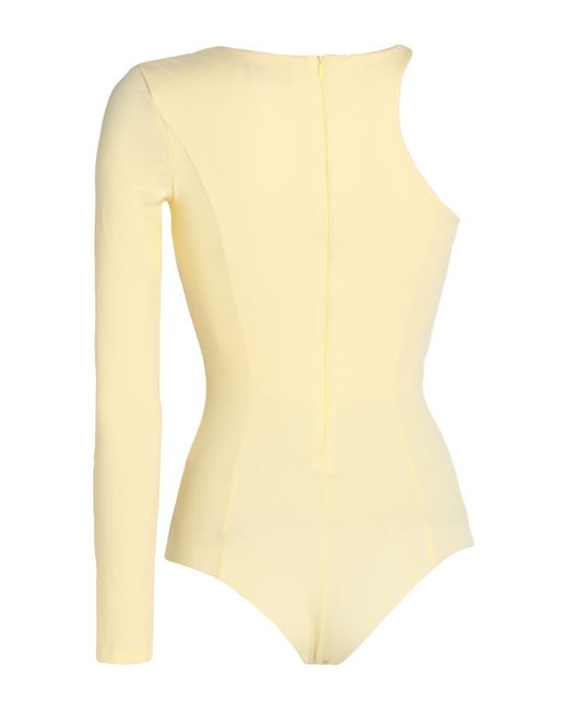 Elisabetta Franchi Yellow Light Bodysuit Polyamide, Elastane