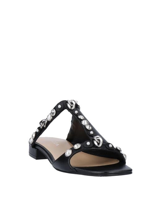 Apepazza Black Sandals Soft Leather
