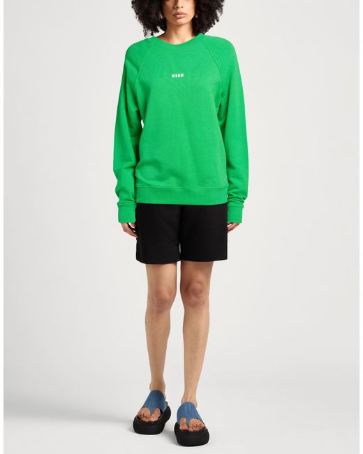 MSGM Green Sweatshirt Cotton