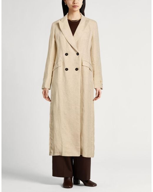 Massimo Alba Natural Overcoat & Trench Coat Linen